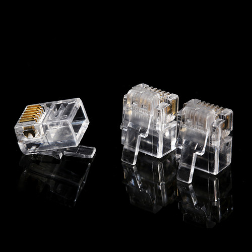 serpoo 镀金高品质电话水晶头6芯水晶头6P6C水晶头RJ11六芯电话头 - 图1
