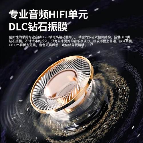 戴灵C6Pro耳夹式耳机无线蓝牙2025新款开放运动跑步专用超长续航 - 图0