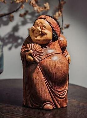 地主老爷财神爷仿木摆件