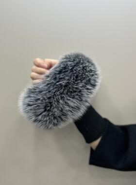 狐狸皮整张真狐狸毛袖口拍拍圈袖套手腕套毛毛定做袖鞋套单买毛圈