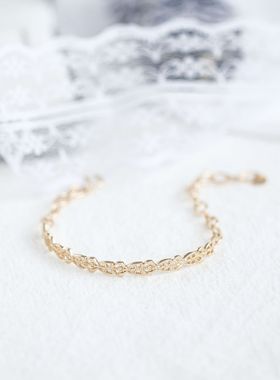 女纯银格鲁吉亚刺绣蕾丝镂空手链