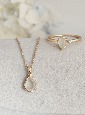 芬兰极光戒指水晶玛瑙日系女