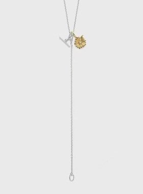 莫桑钻雏菊权志龙花瓣纯银项链