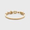 Seven colorful gemstones 925 silver gold-plated ring