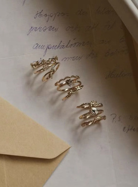 天使爱心茶晶纯银戒指