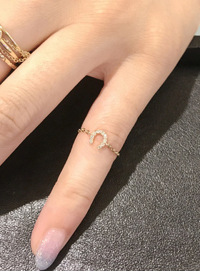 马蹄戒指cocoshnik纯银日系女