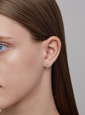 nojess锆石纯银女一字型项链