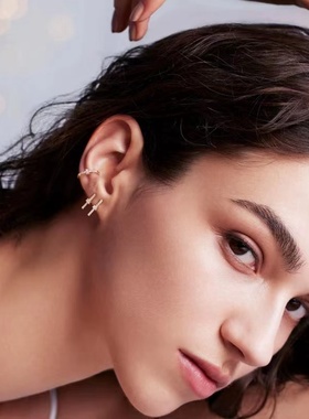 锆石纯银女一字型项链奢华满钻