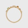 Seven colorful gemstones 925 silver gold-plated ring