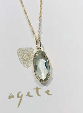 天然绿紫水晶小清新纯银戒指