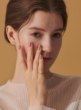 扭结丝带戒指925纯银日系女