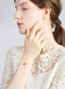 天然手链纯银流苏日系宝石