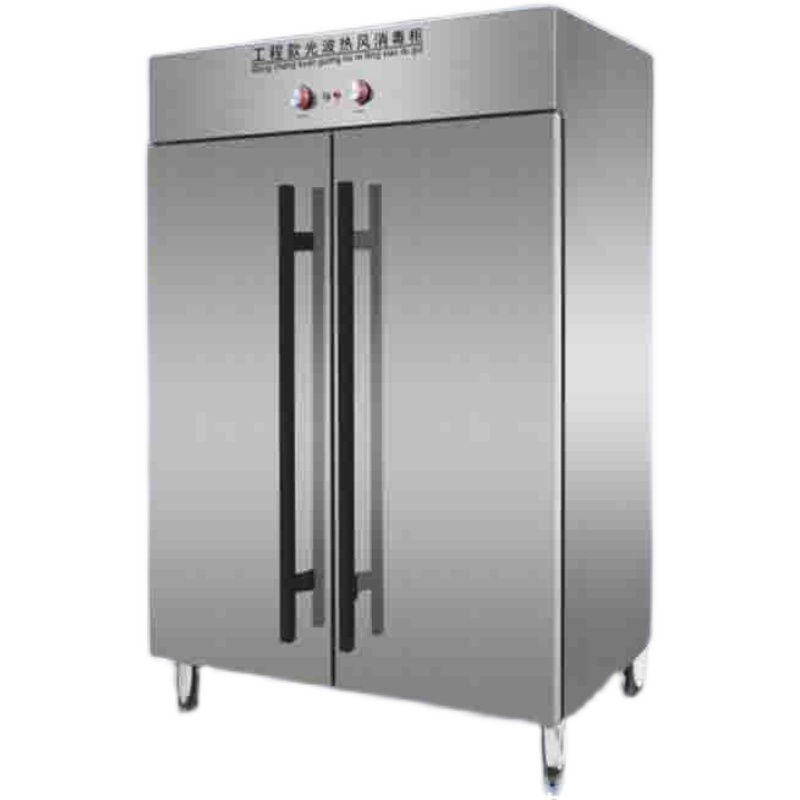 Commercial high temperature single and double door hot air circulation disinfection cabinet stainless steel large capacity factory school canteen disinfection cupboard