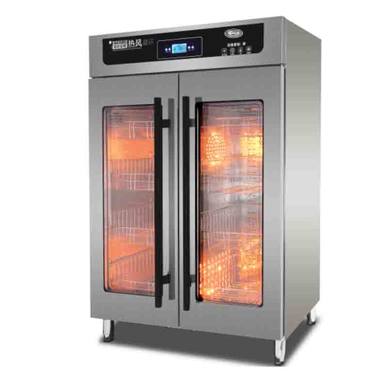 Commercial high temperature single and double door hot air circulation disinfection cabinet stainless steel large capacity factory school canteen disinfection cupboard