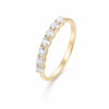 Seven Princess Diamond Ring 18K Gold Cultivated Diamond Stacked Wear