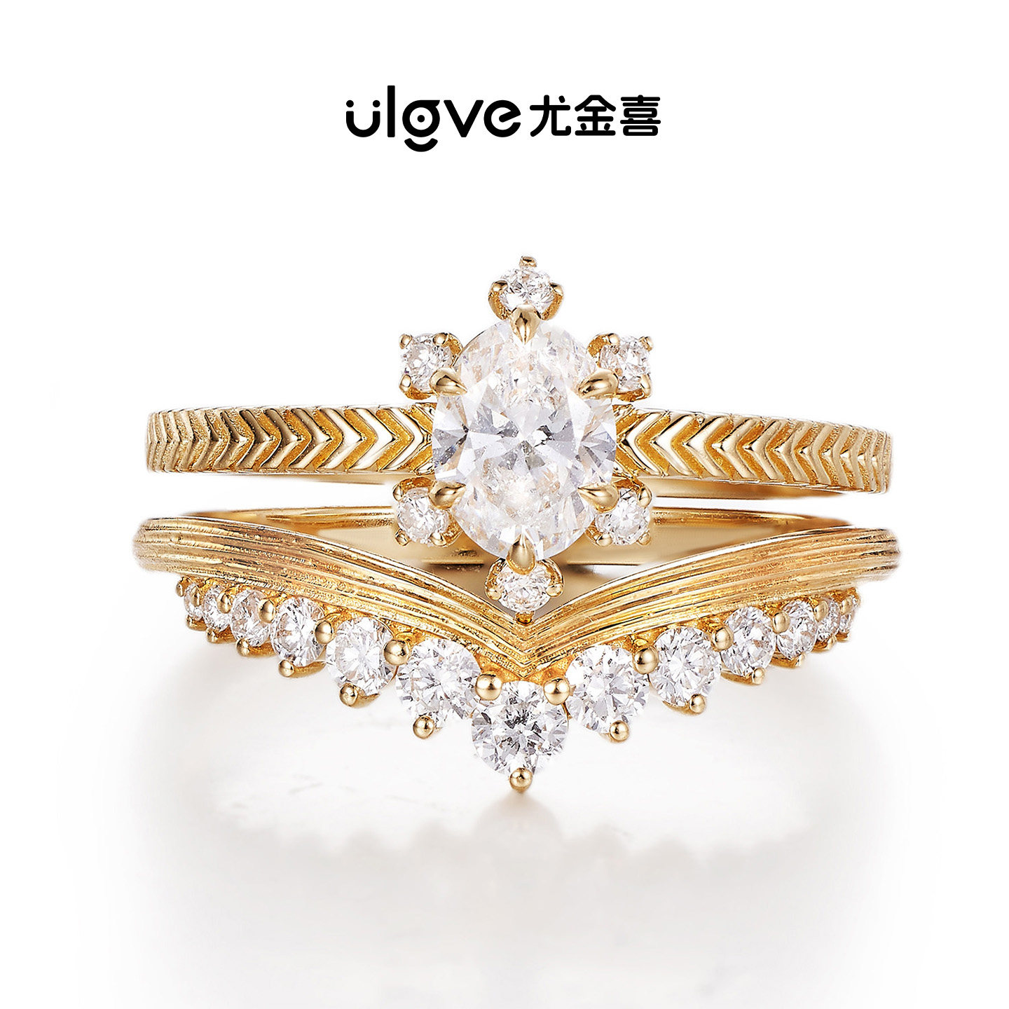 Eugene Hi 18K gold cultured diamond wheat ear ring
