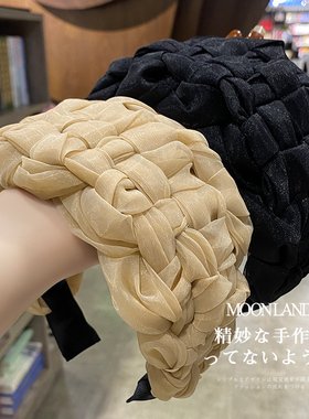高级感欧根纱蓬松遮白发头箍