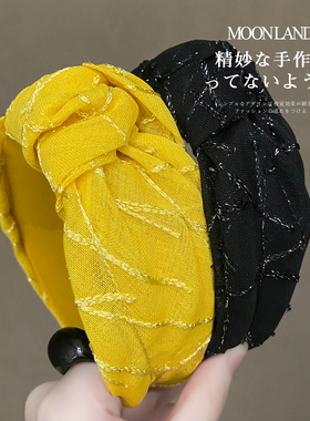 欧根纱打结宽边发箍女款发卡头箍