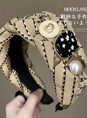 立体编织宽边发箍女发卡洗脸头箍