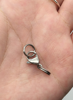 纯钛龙虾扣水滴扣diy接头金属