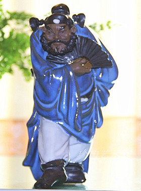 钟馗雕塑高档石湾公仔大师摆件