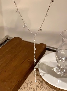 超闪星光长款流苏钛钢项链女轻奢小众高级感锁骨链颈链显瘦choker