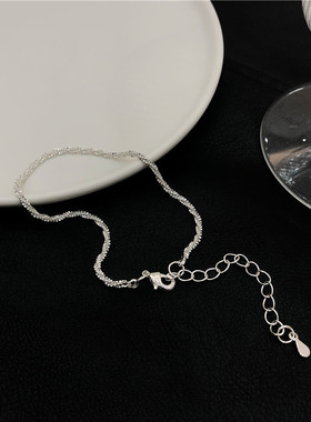 波光粼粼银色超细锁骨链