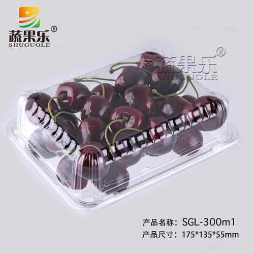SGL-300M1八两草莓包装盒樱桃车厘子包装水果包装盒一次性400克 - 图1