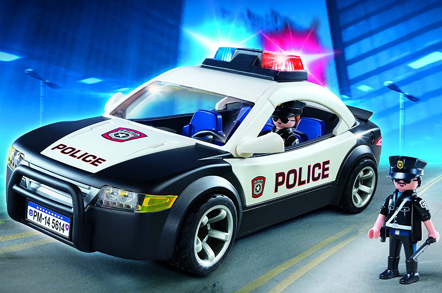 playmobil5673警察巡逻车摩比世界警车玩具 - 图0