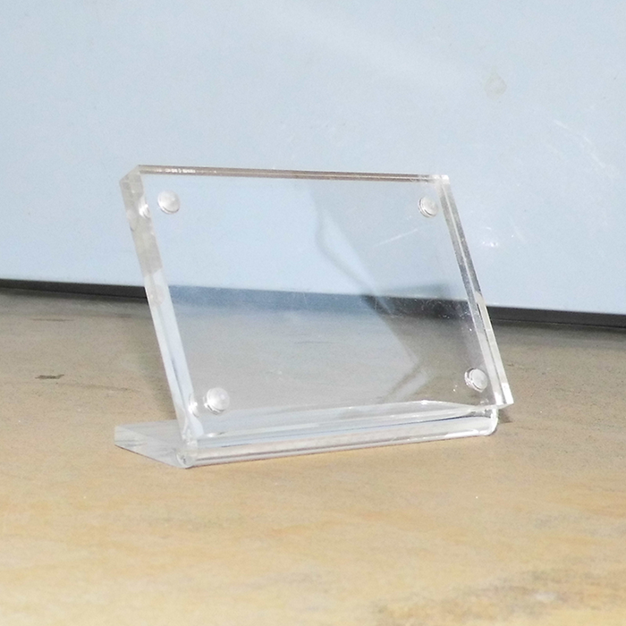 标价签透明吸铁石桌牌斜式价格牌有机玻璃定制台牌水晶展示牌相框 - 图0