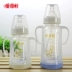 Bình sữa thủy tinh rộng cho bé 150ml có tay cầm bằng rơm cho bé sơ sinh chống vỡ 240ml lớn - Thức ăn-chai và các mặt hàng tương đối