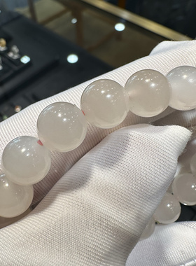 卡10mm星光藕粉和田玉手串
