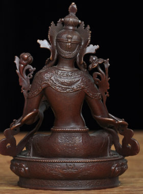 古铜色寺庙佛堂居家绿度母