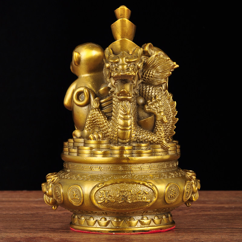 黄铜十二生肖一套摆件招财聚宝盆老鼠牛虎兔子龙蛇马羊猴子狗猪鸡,淘宝优惠券,粉丝福利购,淘宝优惠卷