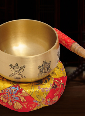 日式风佛家修行静心音疗钵铜磬