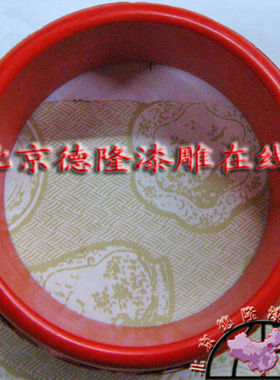 收藏升值款式结婚生日礼物纪念礼品雕漆老货手工雕刻宽面蝶恋手镯