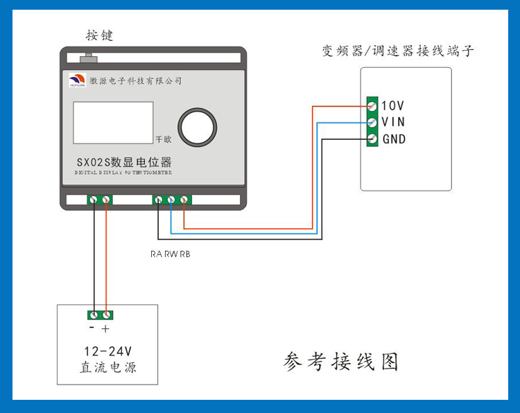 SX02S数显电位器 2W可调电阻替代 PLC变频器调速器外接的旋钮-图2