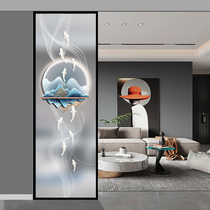New minimalist Art Glass Screens partition Living room Central European style Entry into the family Xuanguan Decorative Bedroom Shelter Moving Wall