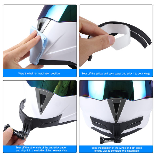 PULUZ Fat Cow motorcycle helmet chin bracket gopro sports camera bracket riding mobile phone shooting