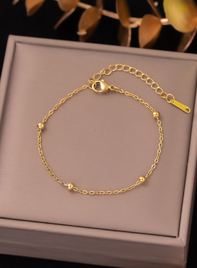 欧美钛钢不掉色手链女手链极简风