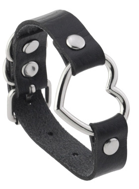 新款朋克桃心手圈手链手饰时尚情侣饰品原宿Love镂空皮革手环手镯