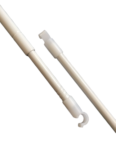 加厚烤漆风扇杆学生宿舍床帘支架可伸缩横杆长短可调节带卡勾配件 - 图3