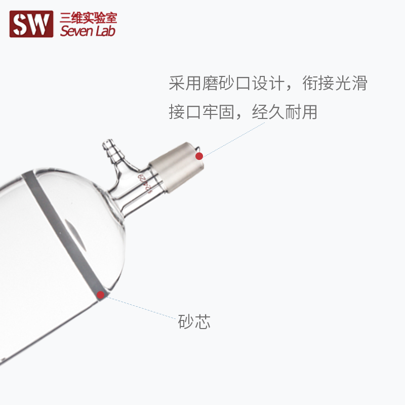 玻璃砂芯抽滤漏斗 过具板抽滤装置 60滤/100/250/005ml默认60mlG - 图1