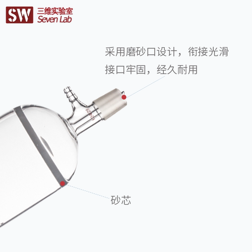 玻璃砂芯抽滤漏斗 过滤具砂板抽滤装置 60/100/250/500ml默认G3 - 图0