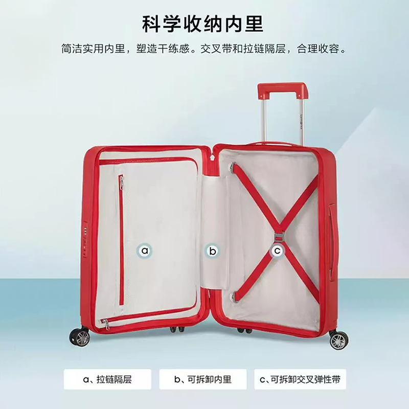 新秀丽KD8轻盈拉杆箱20/25/28寸可扩展登机箱行李旅行箱潮流飞机 - 图2