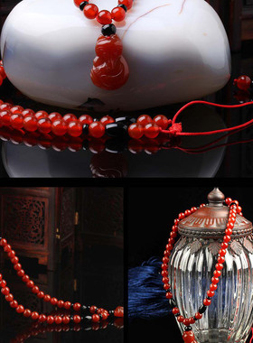 一生一石天然玛瑙时尚个性项链