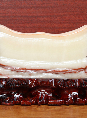 22*15*2cm1324g天然石材奇石摆件猪肉石五花肉桌面装饰雕刻石摆件