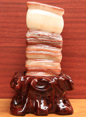 10*16*5cm1270g天然石材奇石摆件猪肉石五花肉桌面装饰雕刻石摆件