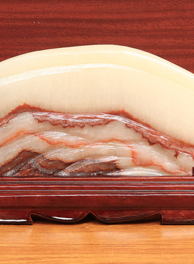 21*15*3cm1662g天然石材奇石摆件猪肉石五花肉桌面装饰雕刻石摆件