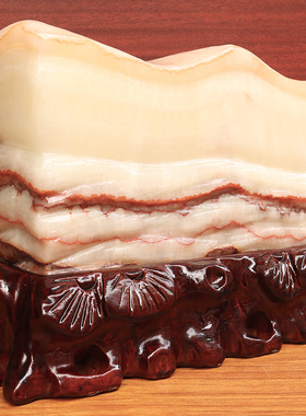 23*17*6cm4503g天然石材奇石摆件猪肉石五花肉桌面装饰雕刻石摆件